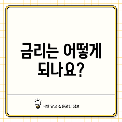 금리는 어떻게 되나요?