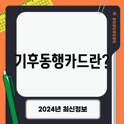 기후동행카드란?