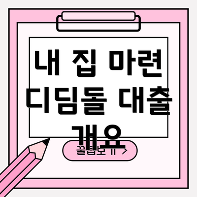 내 집 마련 디딤돌 대출 개요