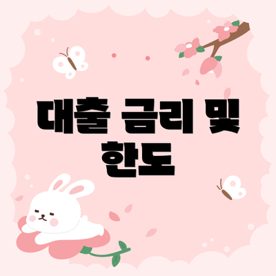 대출 금리 및 한도