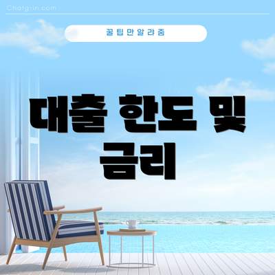 대출 한도 및 금리