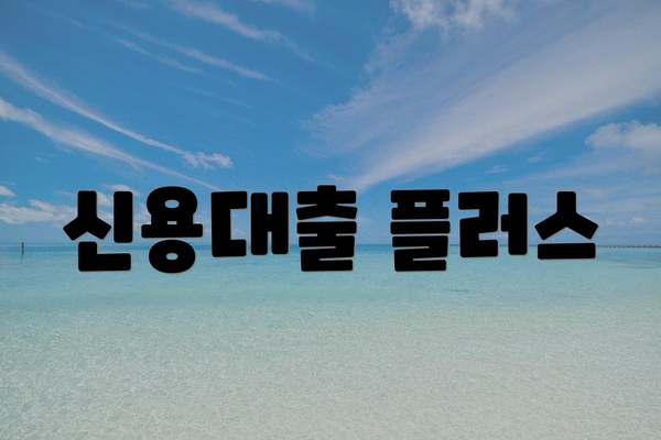 신용대출 플러스