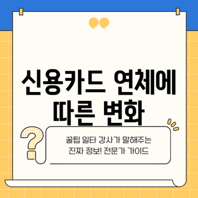 신용카드 연체에 따른 변화