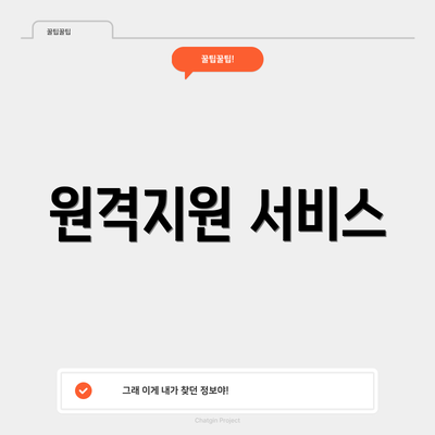 원격지원 서비스