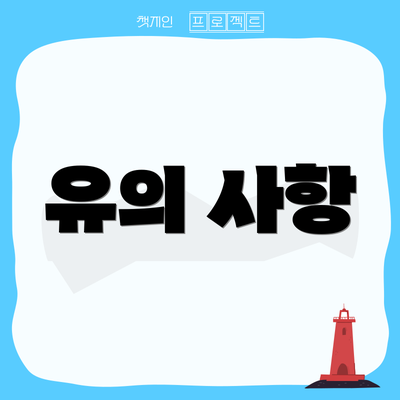 유의 사항