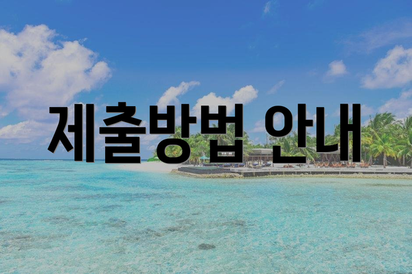 제출방법 안내