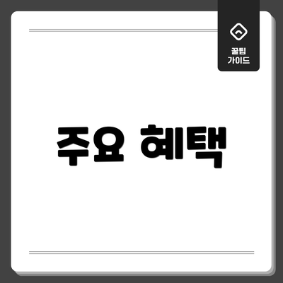 주요 혜택
