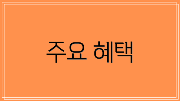 주요 혜택