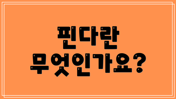 핀다란 무엇인가요?