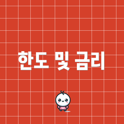 한도 및 금리