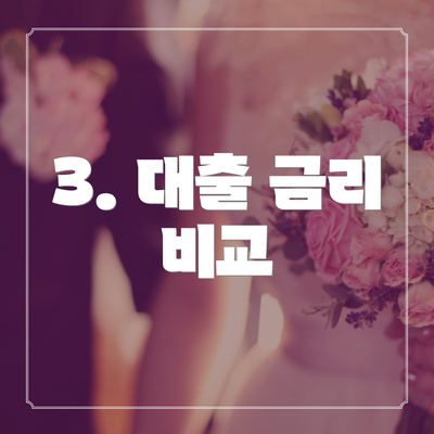 3. 대출 금리 비교