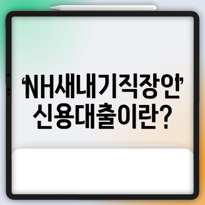 NH새내기직장인 신용대출이란?