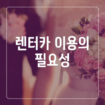 렌터카 이용의 필요성