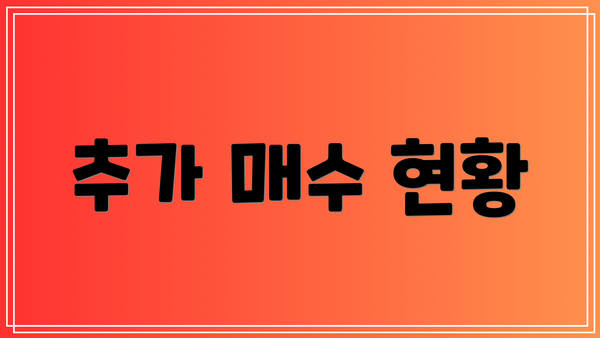 추가 매수 현황