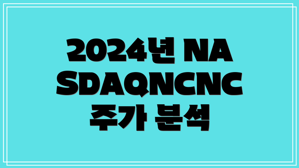 2024년 NASDAQNCNC 주가 분석